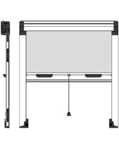 Zanzariera a rullo x finestracolore bronzo 100x16