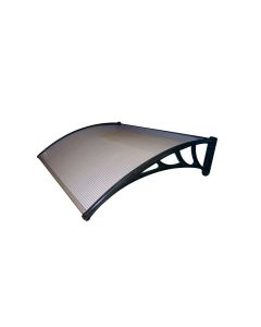 Pensilina alveolare in kit, 2 sostegni in abs, colore fume', 150x100 cm