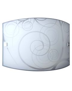 Applique bianca 1xe27 decoro riccioli