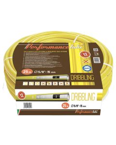Tubo da giardino dribbling, in pvc antitorsione, a 6 strati, 1/2", 15 mt