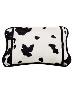 Borsa acqua calda elettrica mucca pronta all'uso,  riscalda fino a 6 ore