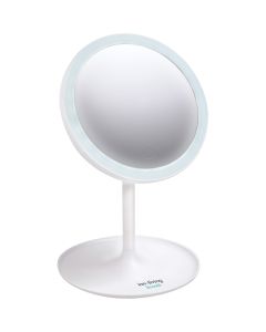 Specchio luminoso girevole, illuminazione led, diametro 15 cm