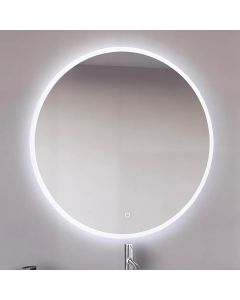 Specchio filo lucido tondo 800mm sp 3 mm con led