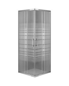 Box doccia 4 mm, cristallo satinato, 69/79x69/79xh.185 cm, profilo cromo