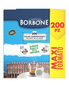 Caffe' borbone in cialde 200 pz, miscela decisa