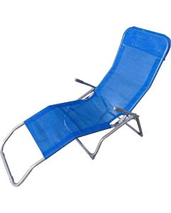Lettino relax, 137x57x97 cm, blu