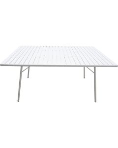 Tavolo santorini, pieghevole, in acciaio, 80x120xh.74 cm, colore bianco