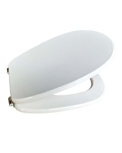 Sedile wc idrak mdf liuto,bianco cerniere inox - misure coperchio 45X33.5cm - misure seduta 45.8X35.2cm - spessore 15/15mm