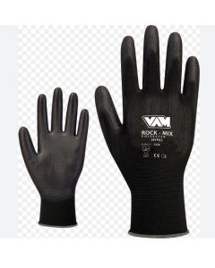 Guanti rock-mix palmo in polietilene nero tg.xxl