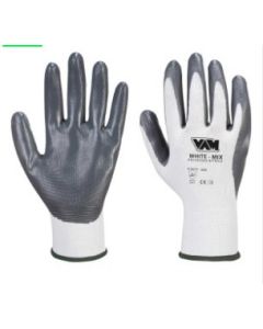 Guanti white-mix palmo in nitrile grigio tg.L