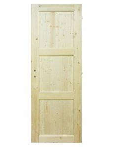 Porta scorrevole in abete grezzo rev.210x70 cm