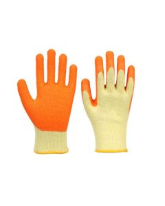 Guanto giallo palmo in lattice arancione tg 10