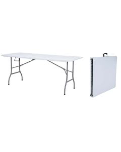 Tavolo set birreria in resina pieghevole 180x75xh74 cm, bianco