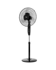 Ventilatore a piantana, Ø 40 cm,  45w, 3 velocita', funzione oscillante, con telecomando, colore nero
