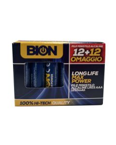 24 pz batterie alcaline ministilo aaa