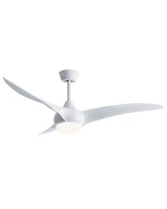 Ventilatore da soffitto, 3 pale 116 cm, 70w, con luce led 15w 2000lm, 3 velocita', timer, con telecomando, colore nero