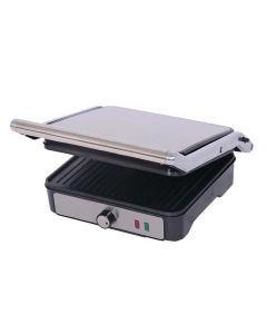 Bistecchiera 2000w, spia on&ready, termostato regolabile, piastre 29,5x24 cm