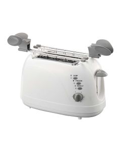 Tostapane 750w, timer variabile, funzioni stop/reheat/defrost, vassoio raccogli briciole
