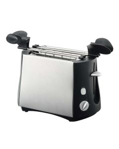 Tostapane acciaio 800w, timer variabile, funzione stop automatico durante la cottura