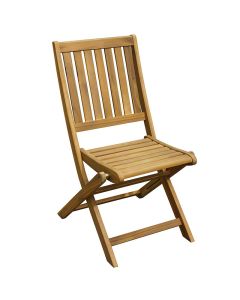 Sedia pieghevole, in acacia fsc effetto teak, 43,5x60xh.89,5 cm