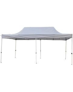 Gazebo pieghevole 3x6xh.2,50 mt, struttura in acciaio, copertura in poliestere 210 gr, completo di sacca di trasporto, colore bianco