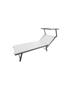 Lettino da mare 189x61xh.38 cm, bianco
