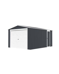 Garage eolo 338x448xh.243 cm, in lamiera zincata, doppia porta singola, struttura rinforzata