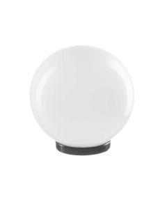 Sfera Ø 20 cm, e27, 100 w, ip44, completa di base, opale