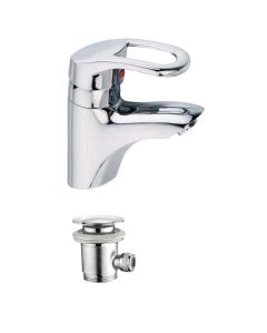 Rubinetto miscelatore lavabo serie anotny, finitura cromo, cartuccia ceramica mm 40