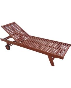 Lettino in legno amalfi, schienale regolabile, 197x67xh.85 cm