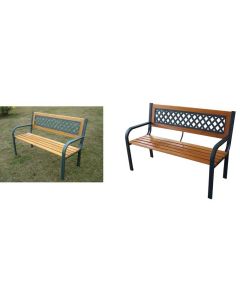 Panchina 2 posti, in legno, 118x52xh.75 cm
