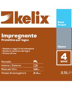 Impregnante Kelix ad acqua 4 anni bianco 2,5L