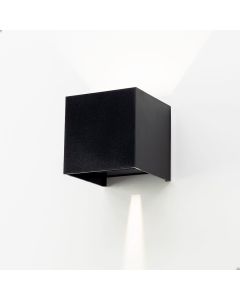 Applique barcarola, 10x10 cm, ip44, nera