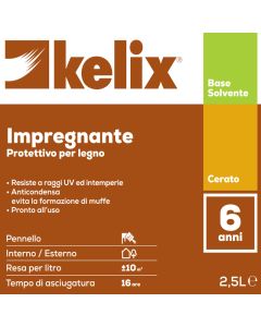 Impregnante kelix a solvente noce scuro lt 2,5