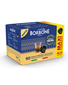 Caffe' in capsule borbone miscela decisa 90 pz, compatibile nescafe' dolce gusto