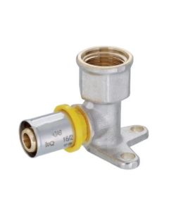 Gomito femmina 1/2x16 c/flangia x multistrato gas