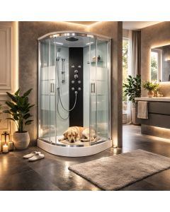 Cabina doccia idromassaggio jessica, 90x90xh.215 cm