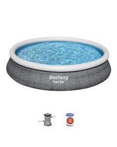 Piscina fuori terra autoportante fast set 457xh.84cm, pompa filtro a cartuccia