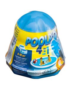 Poolpo trattamento 4 in 1, azione disinfettante, battericida, antialghe e flocculante