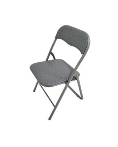 Sedia pieghevole polo acciaio e pvc pois grigio