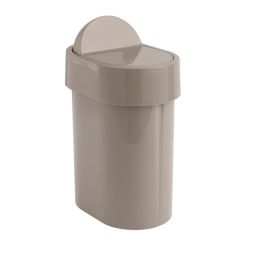 Pattumiera da cucina a pedale di grande capacità Steel AKIRA 50L Tortora Opaco Spirella