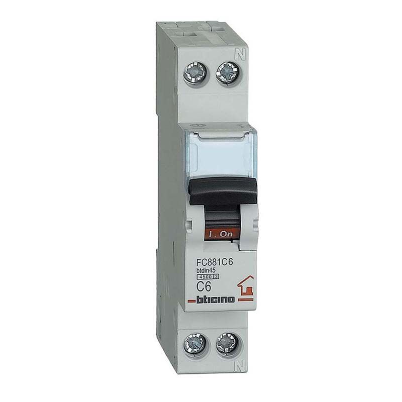 Magnetotermico BTicino C25 1P+N 1M 4500A