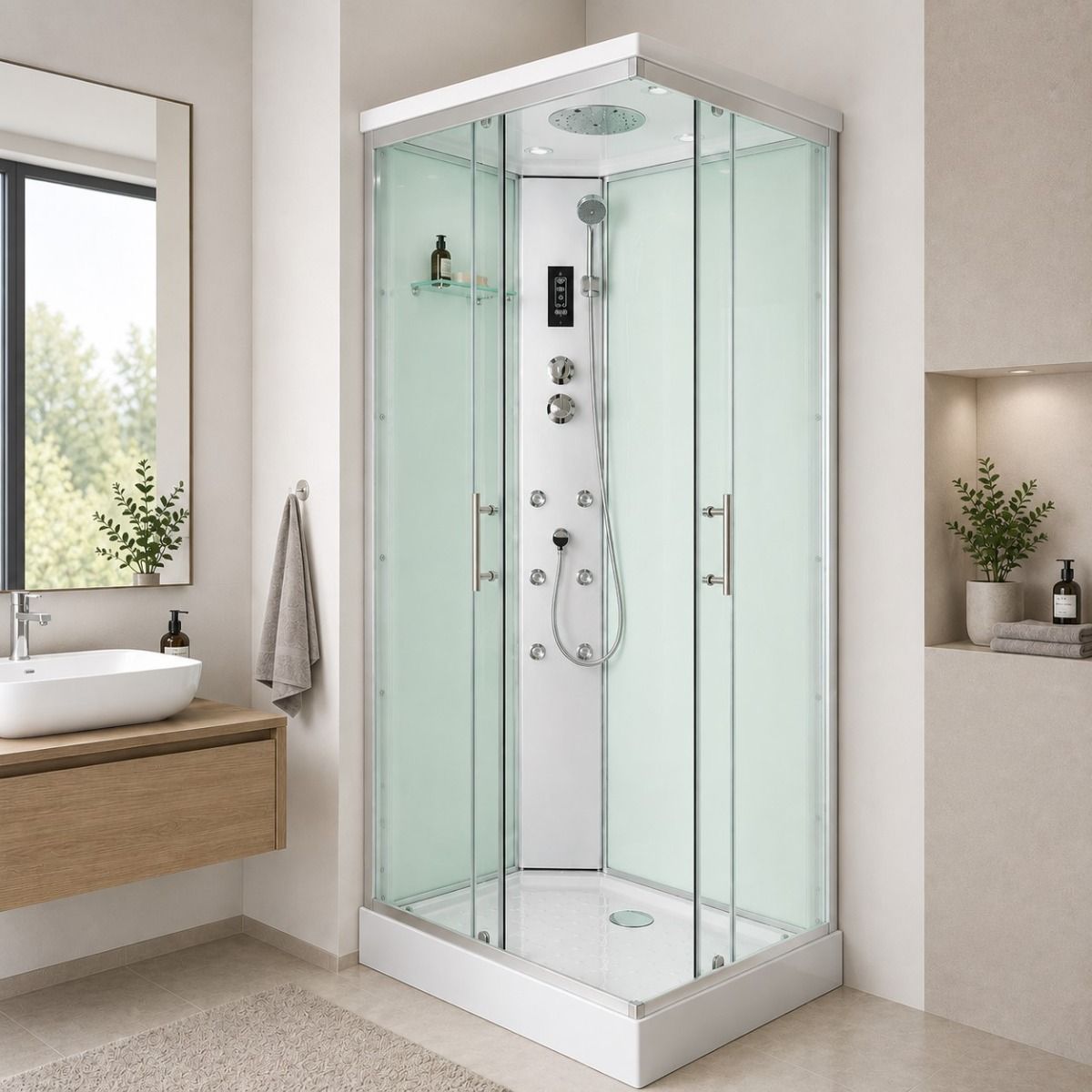 Cabina doccia idromassaggio Manu 90x70 cm