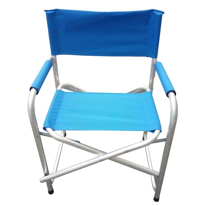 Sedia Regista Pieghevole Blu - Alluminio E Poliestere 600D, 47x57x78 Cm - Per Giardino, Terrazza, Esterno - Foto 5