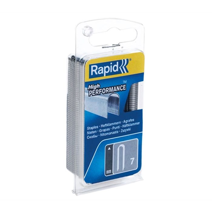 Graffe tonde a filo piatto n°7 da 12mm, per cavi a bassa tensione, confezione 960 pz