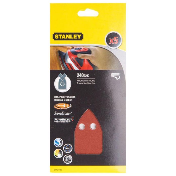 Fogli abrasivi, con velcro, grana 240, 5 pezzi