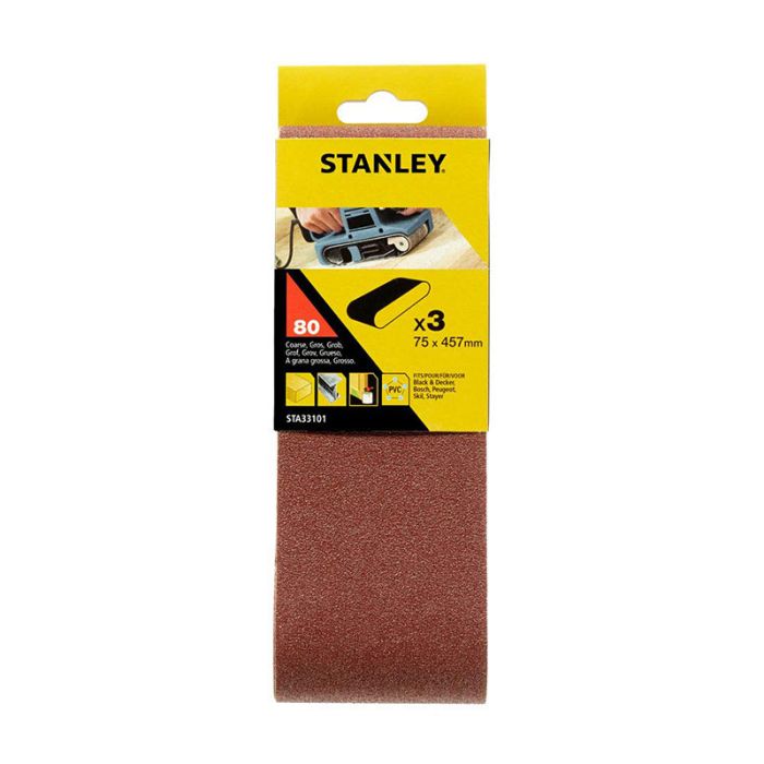 RIKAMA® – 25 Nastri Abrasivi 75 X 457 Mm In Mix | 5 Nastri Per Grana 40, 60, 80, 120 E 240 | Nastri Abrasivi In Tessuto Per Levigatrice A Nastro, Per Officine Professionali E Professionali (25, 75 X