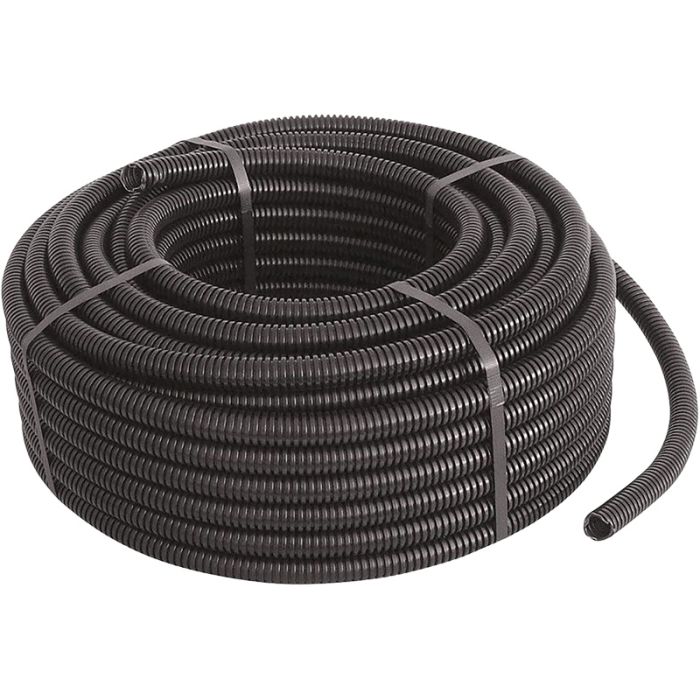 Tubo corrugato PVC diametro 25 mm 50 metri con sonda nero