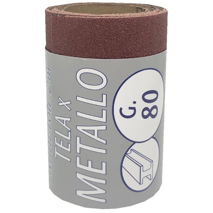 Carta abrasiva, minirotolo 2 mt, grana 80