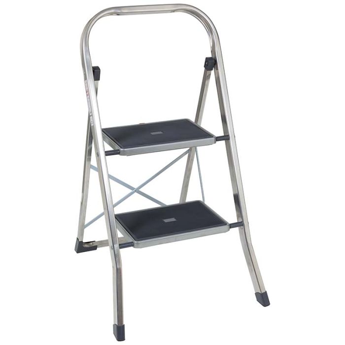 Sgabello in alluminio, joker, 2 gradini